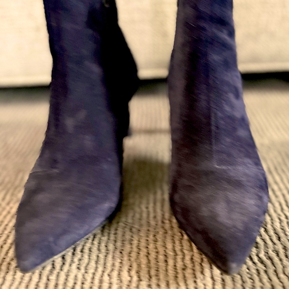 RAG AND BONE NAVY SUEDE BOOTIES 8